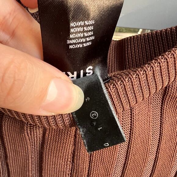 NWT SIR The Label Aya Ribbed Long Sleeve Tunic Top & Pants In Chocolate - Picture 9 of 11